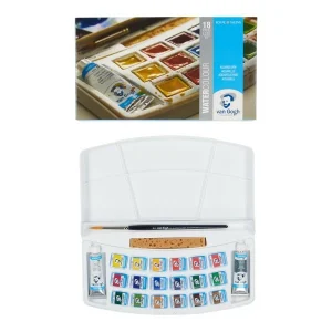 Royal Talens Boîte De 18 Demi-godets – Peinture Aquarelle – Couleurs Assortis – Van Gogh Retour gratuit en magasin. 10