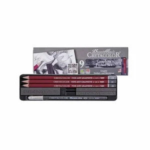 Brevillier’s Cretacolor Coffret Artiste Graphite – Boîte Métallique 9 Pièces soldes de Noël 6