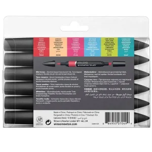 Winsor Et Newton Feutres à Alcool BrushMarker – Tons Moyens – 6 Pcs styles dernier cri 12