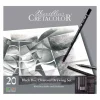 dernière tendance Brevillier’s Cretacolor Set Pour Esquisse Cretacolor 20 Pièces – Black Box 8